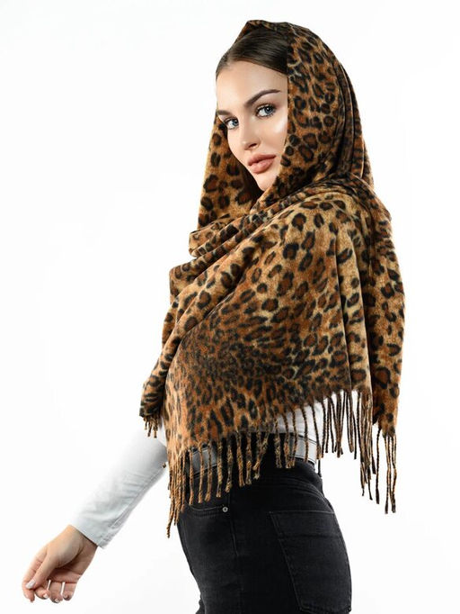 Яркий палантин с анималистичным принтом - Pretty mania фото 5