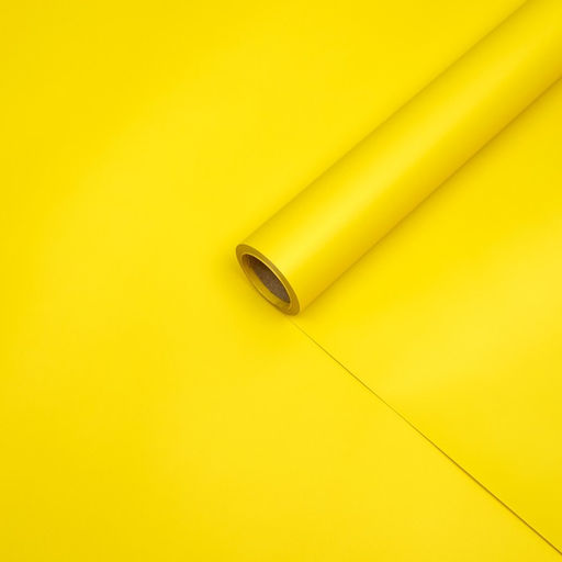 Пленка матовая, базовые цвета, желтая, 57см*10м - UPAK LAND фото 2