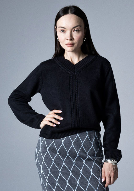 WW-2519 джемпер женский черный - Mozart фото 3