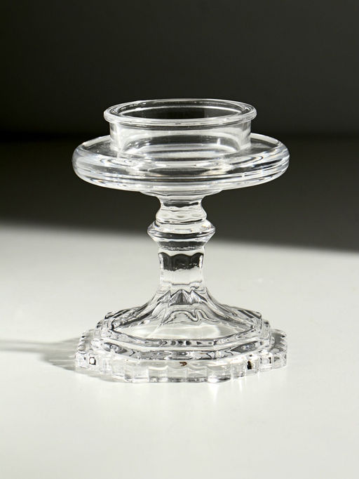 Подсвечник стекло на 1 свечу "Бокал на ножке" прозрачный 8,5х8,5х9 см