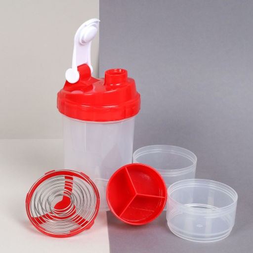 Бутылка/Шейкер СПАЙДЕР SHS-500 бело-красная, для спортивного питания 500ML - ГалеонТрейд фото 2