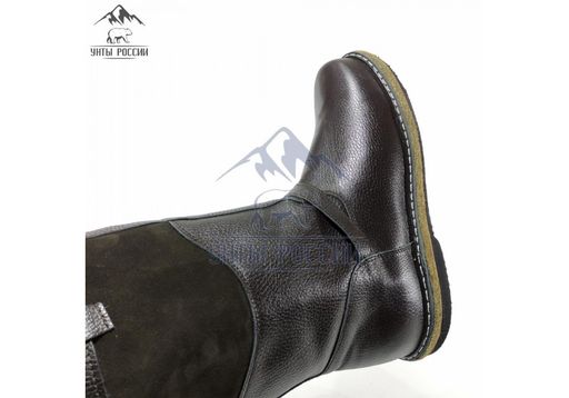 Монголки коричневые с замком, войлочная подошва, - Мирунт фото 17