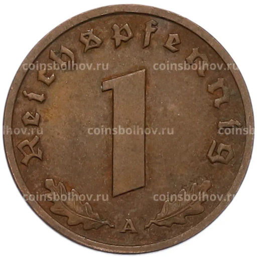 Монета 1 рейхспфенниг 1938 года A Германия
