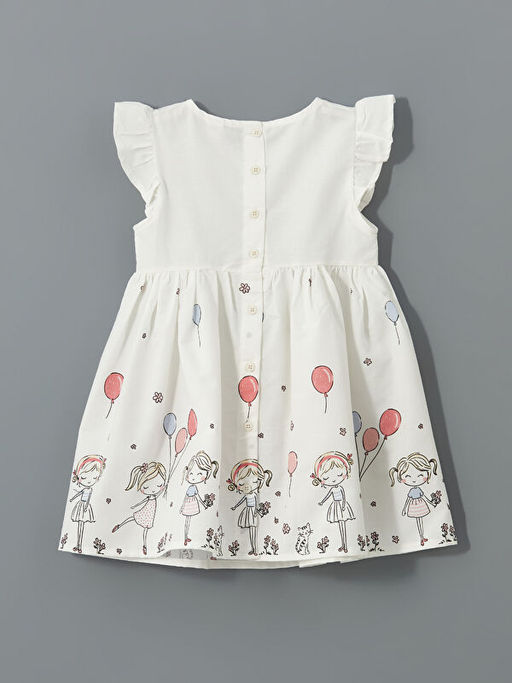 Bisiklet Yaka ?izgili K?z ?ocuk Elbise