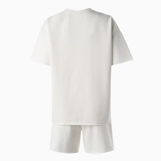 Костюм женский: футболка, шорты, MINAKU: SPORTY & STYLISH, экрю, размер 46