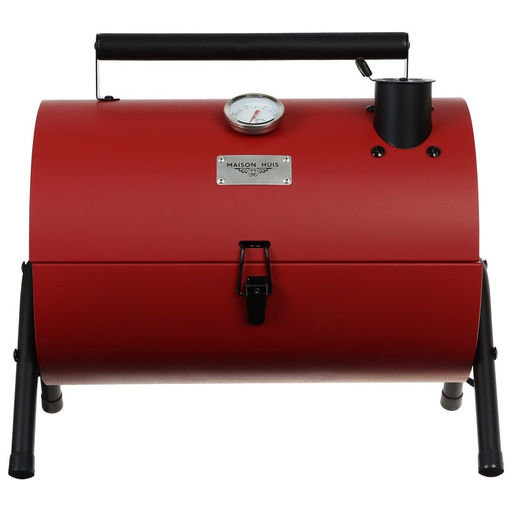 Гриль-коптильня Maclay, с температурным датчиком, цвет красный  фото 3