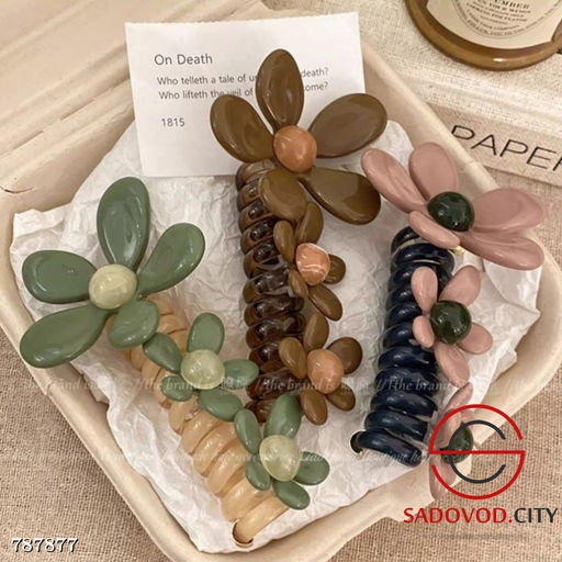 Резинки для волос с цветами 1 шт