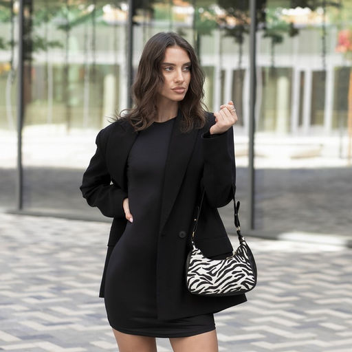 Сумка женская текстильная, 20х23х5.5 см, зебра - Nazamok фото 10