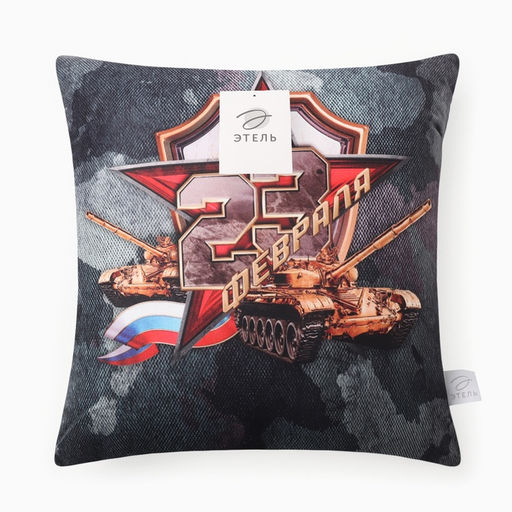 Подушка декоративная Этель. 23 февраля, 40?40 см, велюр