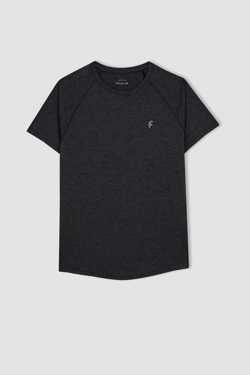 DeFactoFit Спортивная футболка Slim Fit с круглым вырезом и короткими рукавами  фото 6