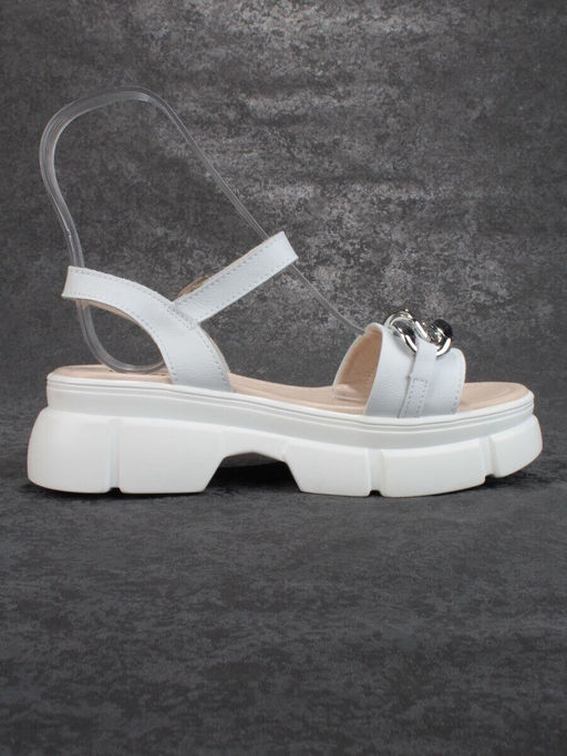 08-PED129-1 WHITE Босоножки женские (натуральная кожа)