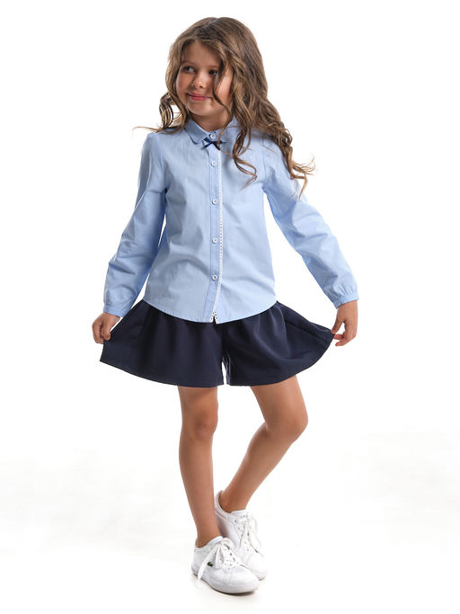 Рубашка для девочки UD 4872 голубой - Mini maxi фото 4