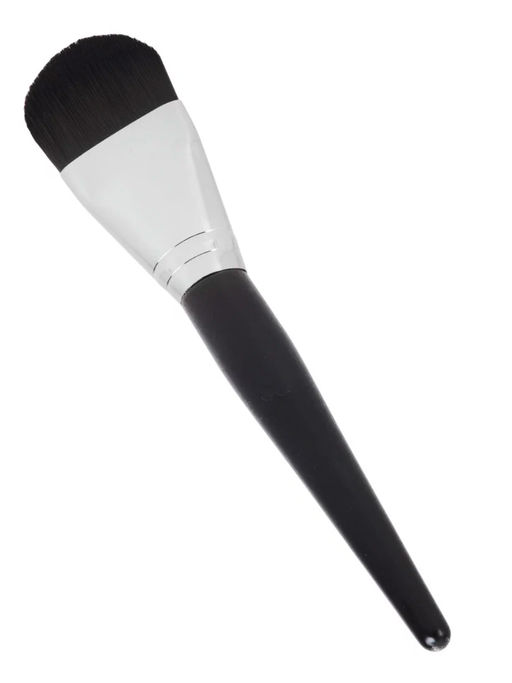 Kristaller Кисть макияжная для нанесения тона и масок плоская округлая, черный, 17 см