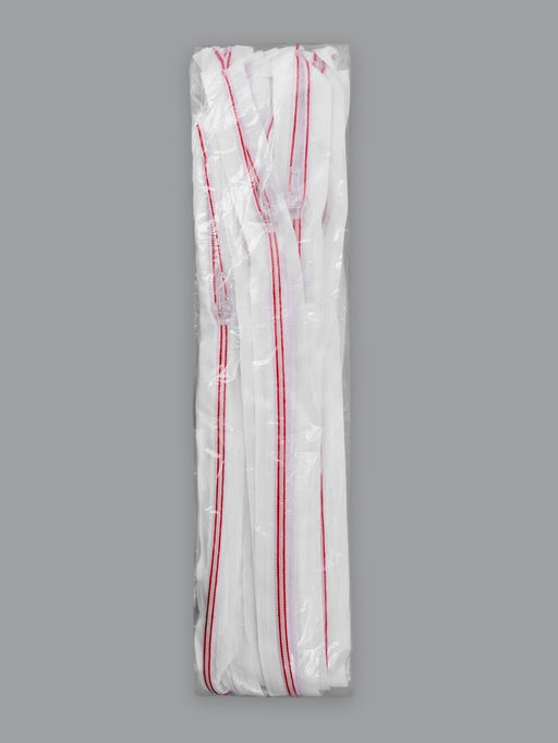 Цена за 10 шт. Молния «Спираль», №5, разъёмная, замок автомат, 80 см, белая, красная