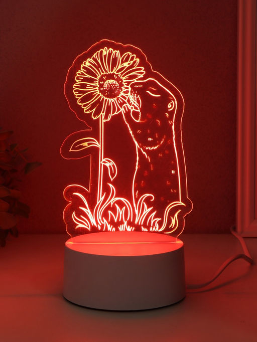 Светильник 3D RISALUX «Суслик и ромашка», LED-ночник, RGB, от сети, 9.5×10.1×17 см