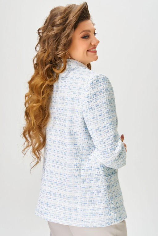 Жакет FITA 20661 бело-голубой  фото 7