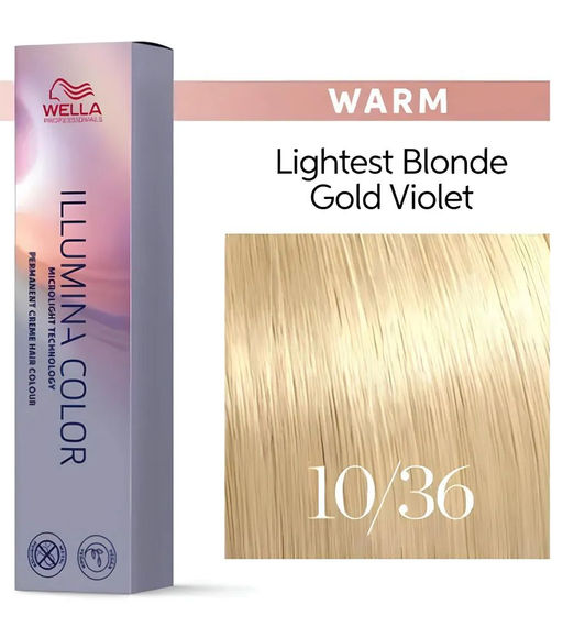 Illumina Color 10/36 Яркий блонд золотисто-фиолетовый, Wella Professionals