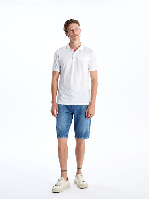 Polo Yaka K?sa Kollu Erkek Dokulu Ti??rt