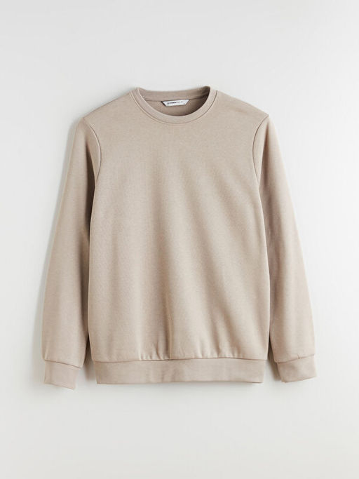 Bisiklet Yaka Erkek Kal?n Sweatshirt