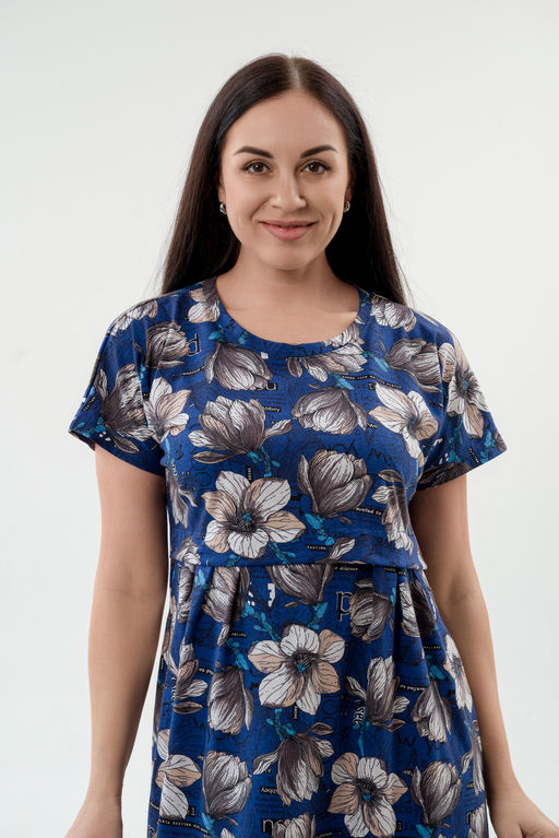 Платье женское из кулирки Миранда синий - Амадэль фото 9