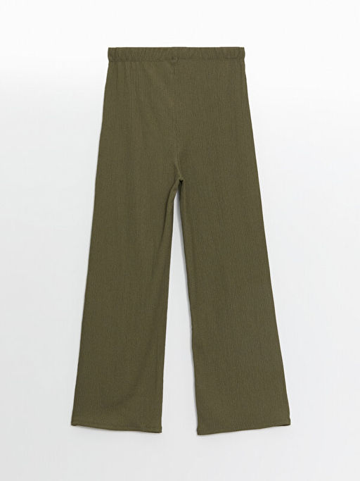 Beli Lastikli D?z Geni? Pa?a Kad?n Pantolon - Waikiki фото 2