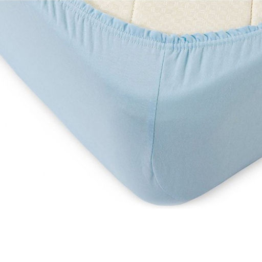 Простыня на резинке Купу-купу, 90х200х20 см, голубой, трикотаж - Kupu-kupu фото 4