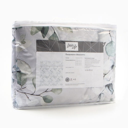 Покрывало LoveLife 1.5 сп «Эвкалипт», 150×210±5 см, микрофайбер, 100% п/э