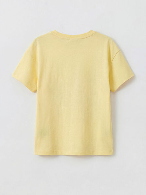 Bisiklet Yaka Capyfun Bask?l? K?z ?ocuk Ti??rt