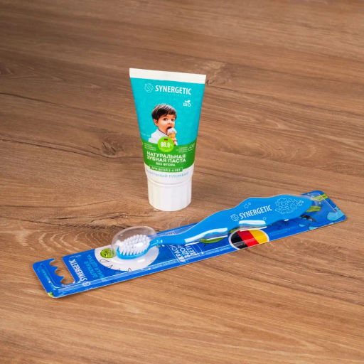 Детская зубная щетка, от 3 до 6 лет, мягкая 1шт. (голубая)