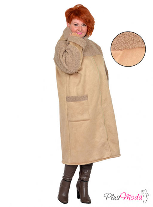 Пальто-дубленка Модель №2070 размеры 44-84 - Plusmoda фото 5