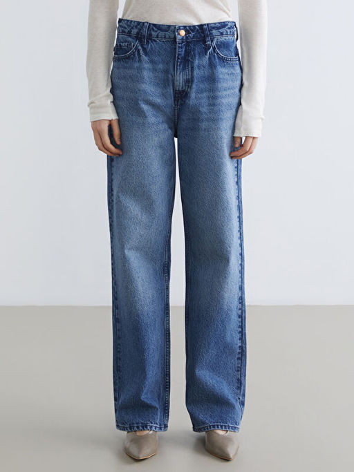 Straight Fit Kad?n Jean Pantolon