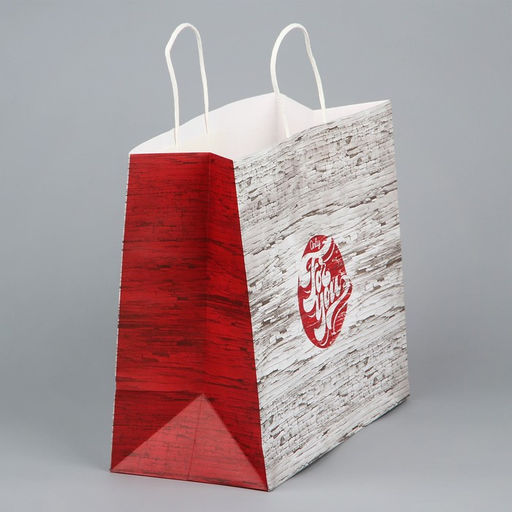 Пакет подарочный крафтовый For you, 32 х 28 х 15 см - Доступные радости фото 4