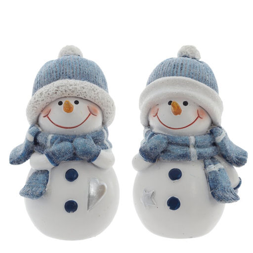 Фигурка декоративная "Снеговик", L5 W5 H8 см, 2в.