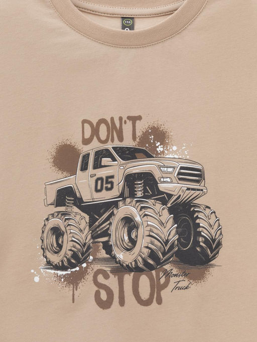 КР 302779/темно-бежевый к650 фуфайка (футболка) для мал - Crockid фото 5