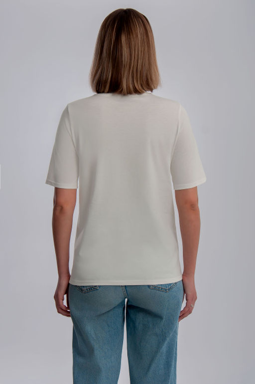 Арт. 3176/8 Футболка женская 44-52 (5 шт) Цвет:молочный - Калинка фото 3