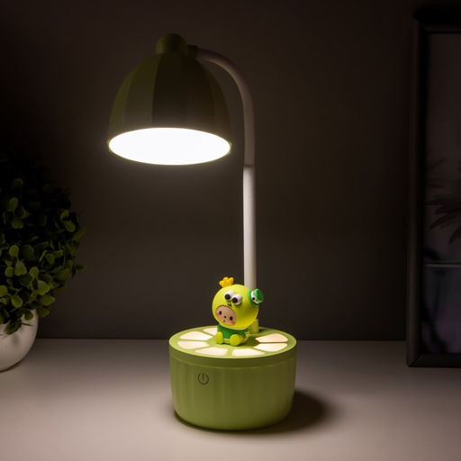 Лампа настольная «Мини лягушонок» LEd=3 режима 6.4 Вт USB салатовый 10×10×37.5 см RISALUX
