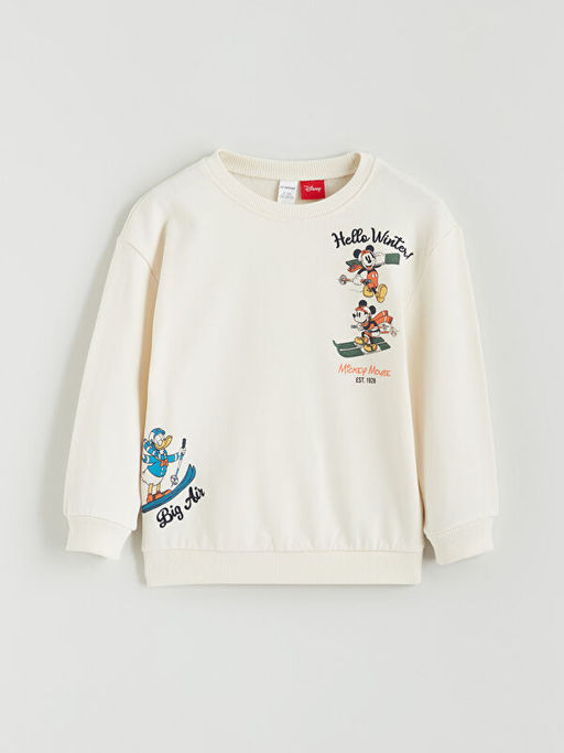 Mickey Mouse Bask?l? Erkek ?ocuk Sweatshirt ve E?ofman Alt