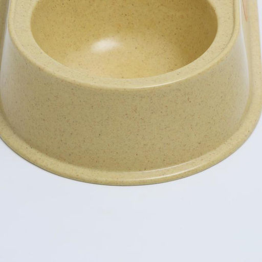 Миска бамбуковая двойная, 23,5 х 13 х 5 см, желтая - Пижон фото 2