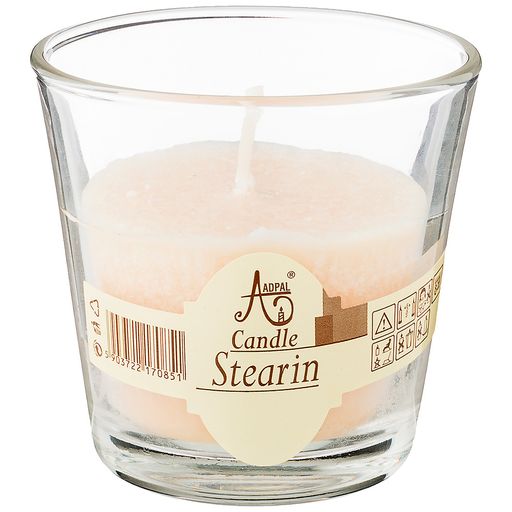 СВЕЧА АРОМАТИЧЕСКАЯ СТЕАРИНОВАЯ В СТАКАНЕ COTTON ДИАМЕТР 7,5 СМ ВЫСОТА 7,5 - Adpal фото 3