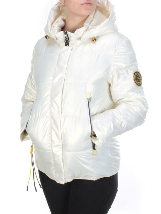 8262 WHITE Куртка демисезонная женская BAOFANI (100 гр. синтепон) - Фабричный китай фото 3