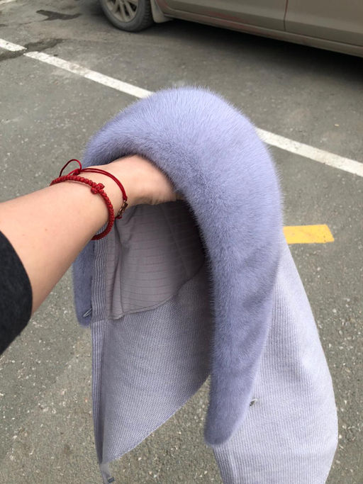 Платок ангора натуральная норка Сапфир - Davidovfox фото 4