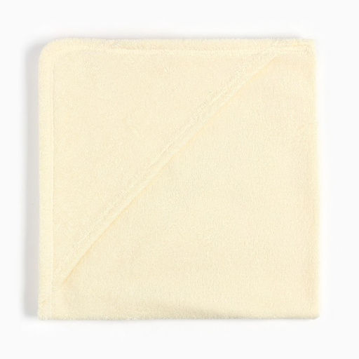 Полотенце-уголок махровый Крошка Я 85х85 см, цвет молочный, 340 г/м, 100% хлопок  фото 2