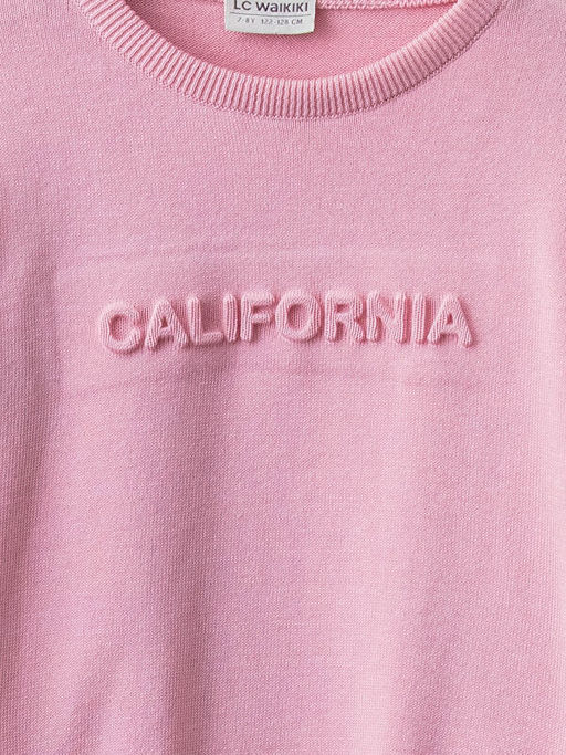 Bisiklet Yaka Desenli Uzun Kollu K?z ?ocuk Triko Kazak - Waikiki фото 3