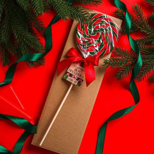 Леденец новогодний на палочке Почувствуй вкус праздника, вкус: вишня, 110 г - Фабрика счастья фото 4