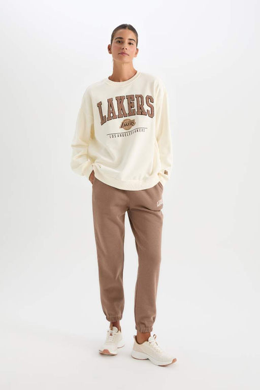 DeFactoFit НБА Лос-Анджелес Лейкерс Стандартный крой с двумя карманами Спортивные штаны стандартного размера из плотной ткани  фото 3