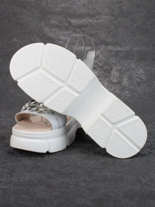 08-PED129-1 WHITE Босоножки женские (натуральная кожа)