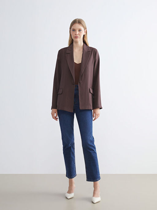 Gabardin Kad?n Blazer Ceket