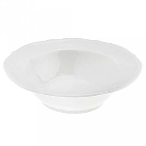 "Совершенство" Миска фарфоровая д130мм h36мм, 170мл, белый, рельефный декор, волнистый край (Китай)