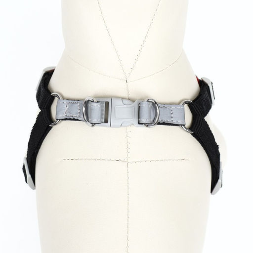 Комплект Sport+, L, поводок 120 х 1,5 см, ОШ 49-56 см, ОГ 56-68 см, вес животного 20-28 кг, чёрный - Пижон фото 5