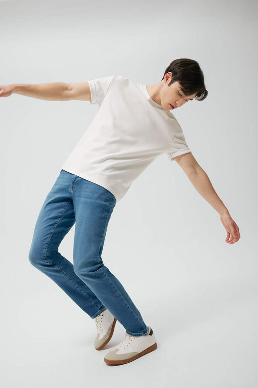 Pedro Slim Fit Джинсовые брюки узкого кроя с нормальной талией и узкими штанинами - Defacto фото 10